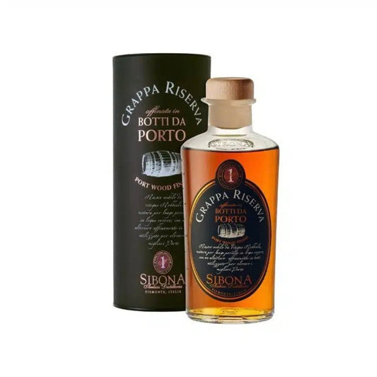 Grappa di Nebbiolo Riserva, fût de Porto - Sibona 0.5L